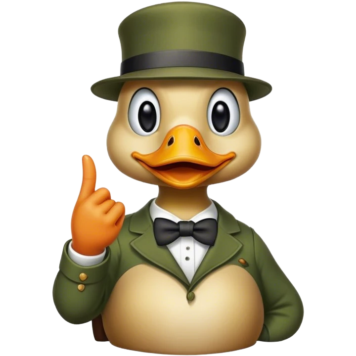 A duck with a middle finger  emoji