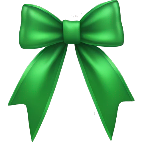 Green bow emoji