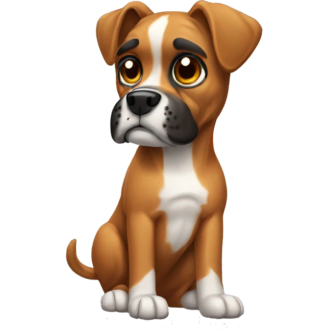 Dog boxer emoji