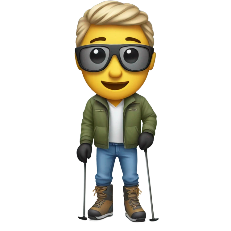 Skier in jorts emoji