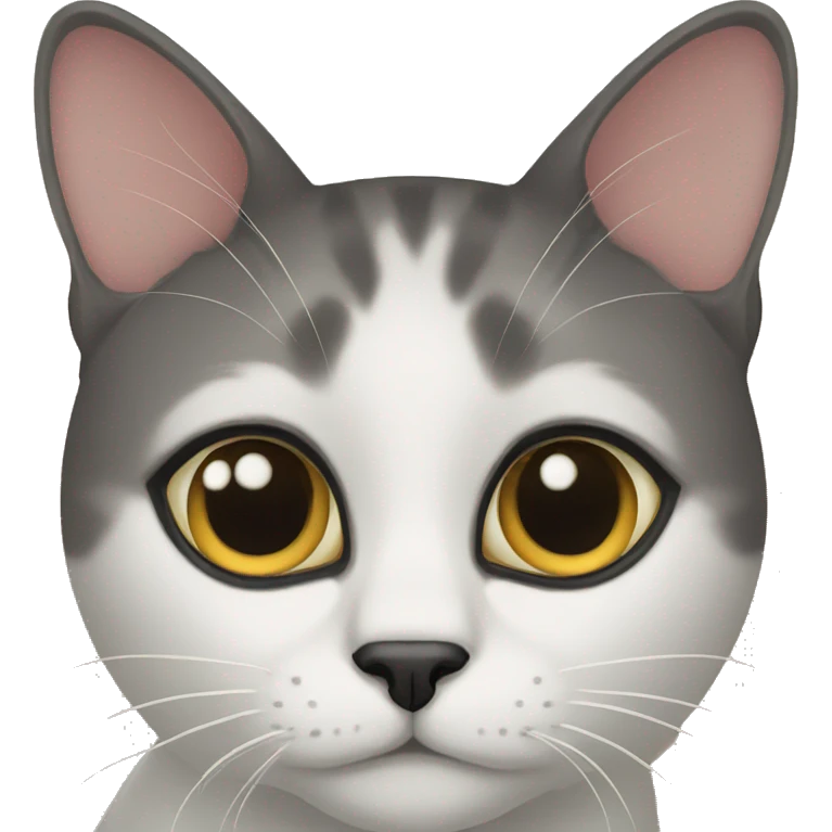 cat different eyes color emoji