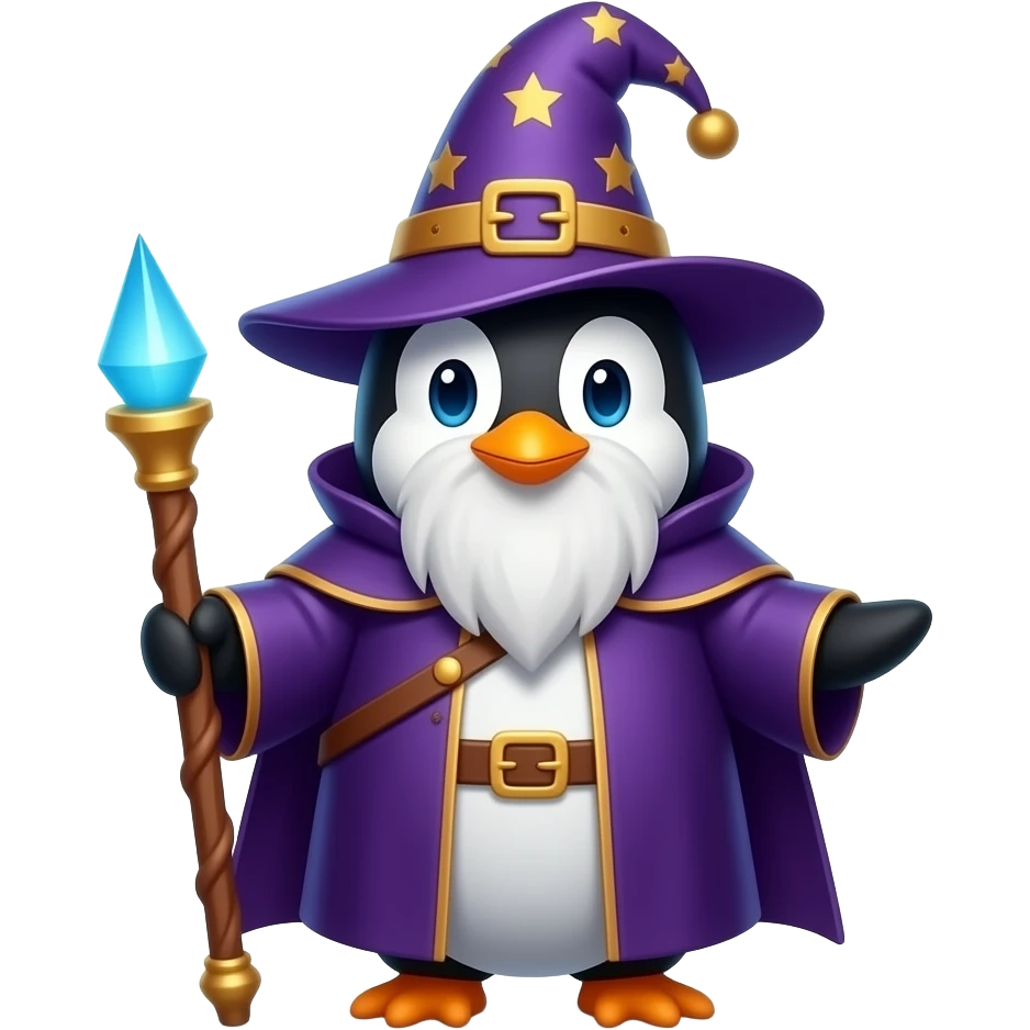 Penguin Wizard emoji