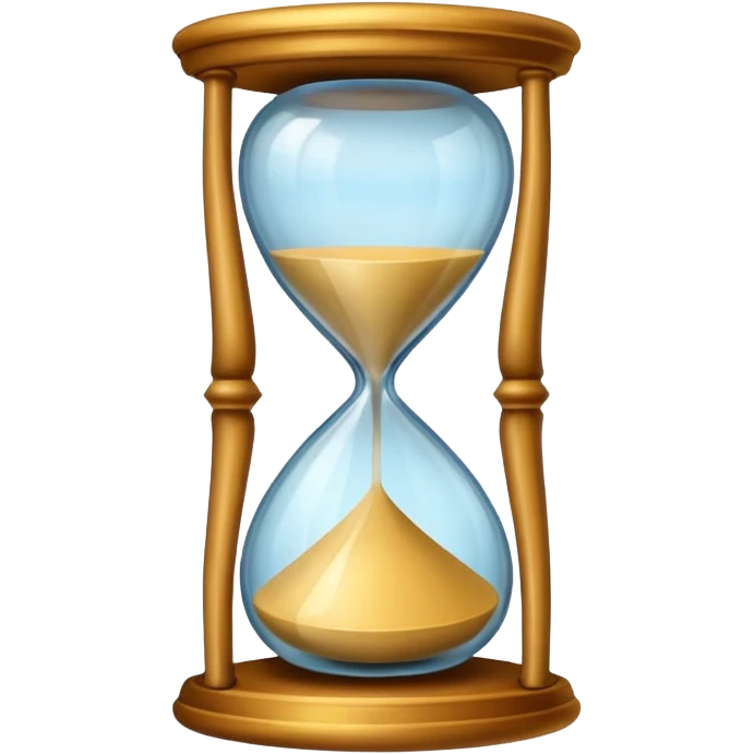 a mix between two emojis - hourglass morphing into checkmark  emoji