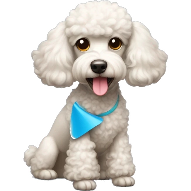 Poodle with frisbee emoji