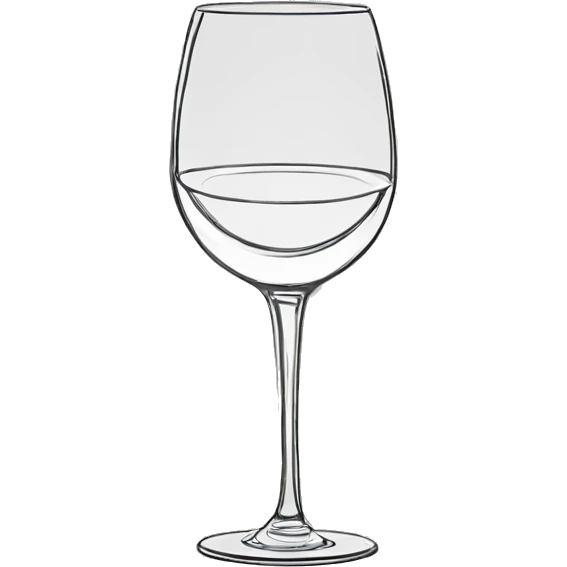 line art wine glass emoji