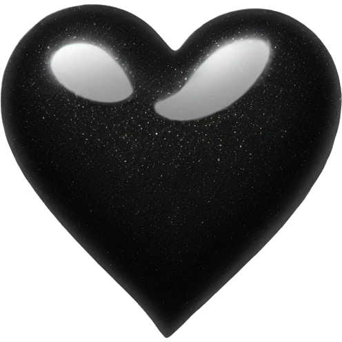 Black heart with sparkle emoji