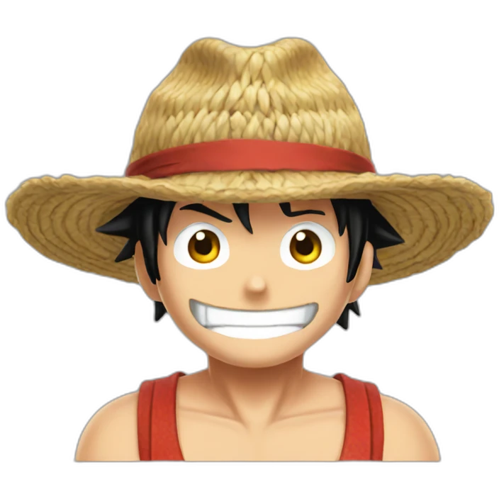Luffy-one-piece-hat emoji