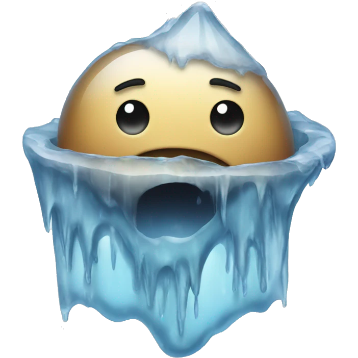 melted ice emoji