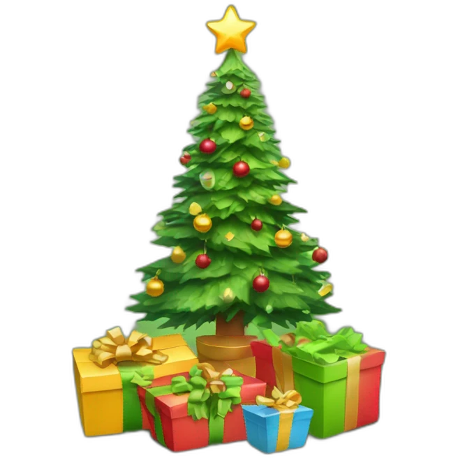 Xmas trees with gifts  emoji