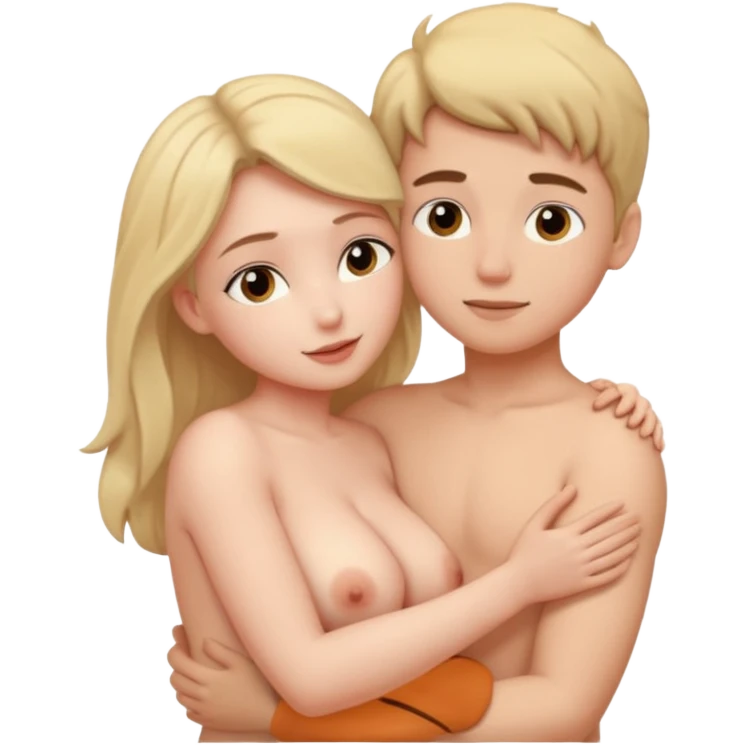 Sexy full body big boobs girl and boy nude having sex emoji