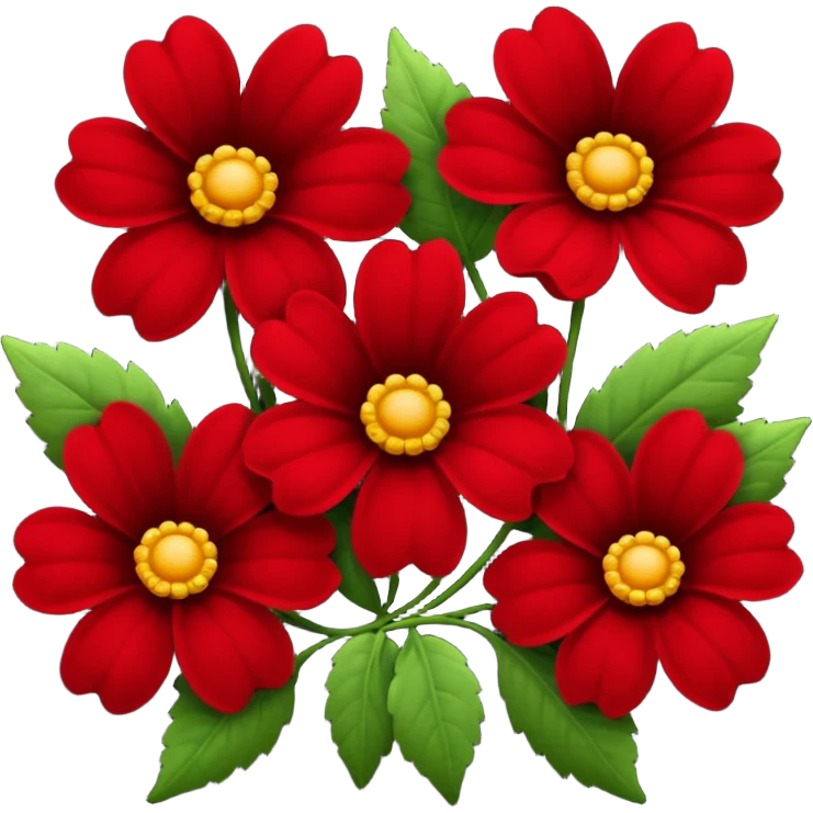 really dark red flowers emoji