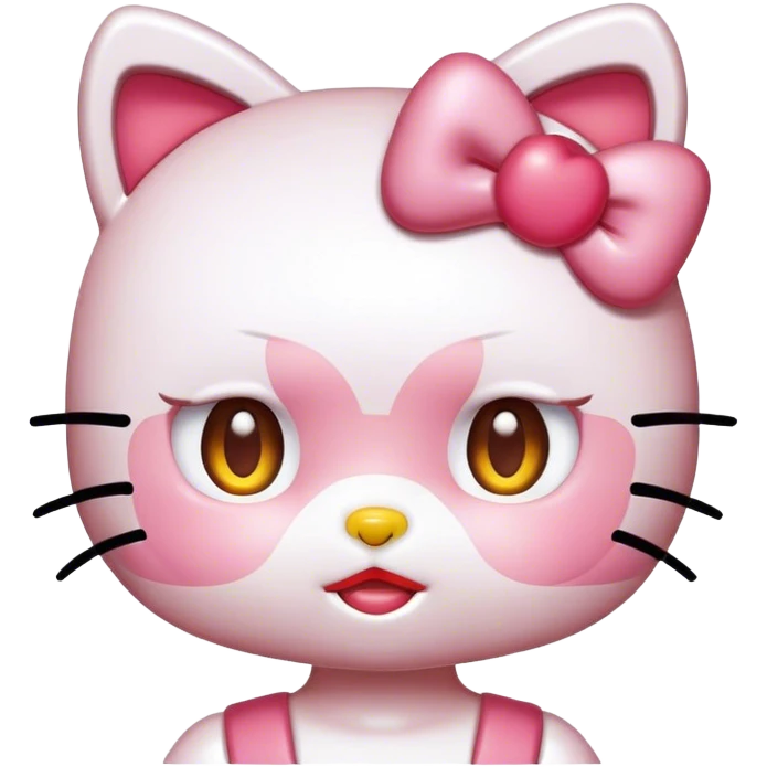Hello kitty blushing emoji