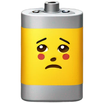 Yellow Sad battery  emoji