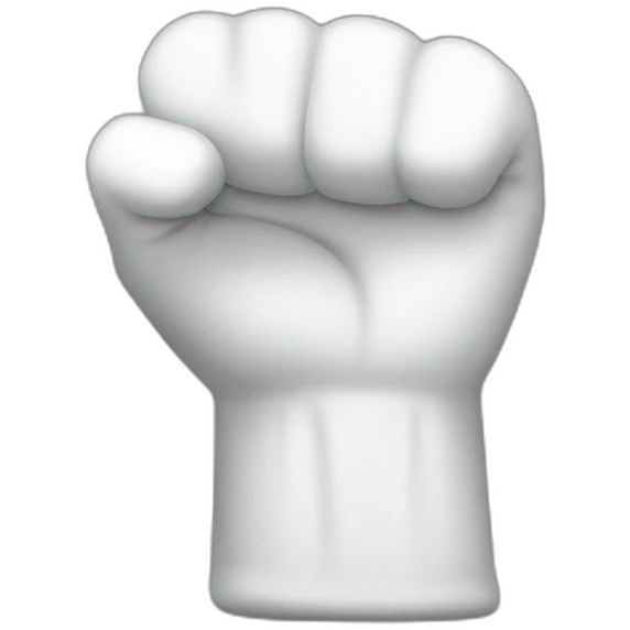 White glove fist emoji