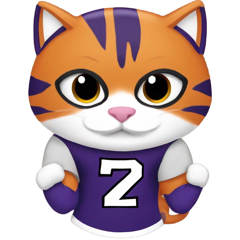 Orange cat wearing Ravens jersey emoji