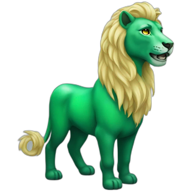 emerald unicorn lion emoji