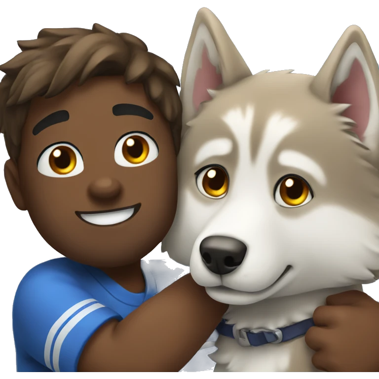 Hurricane and husky in love emoji
