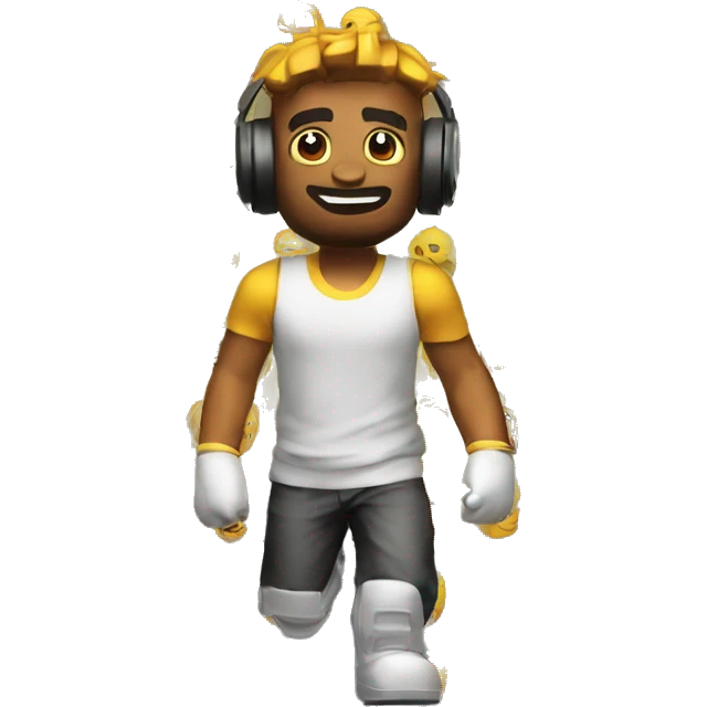 Gamer jugando roblox emoji