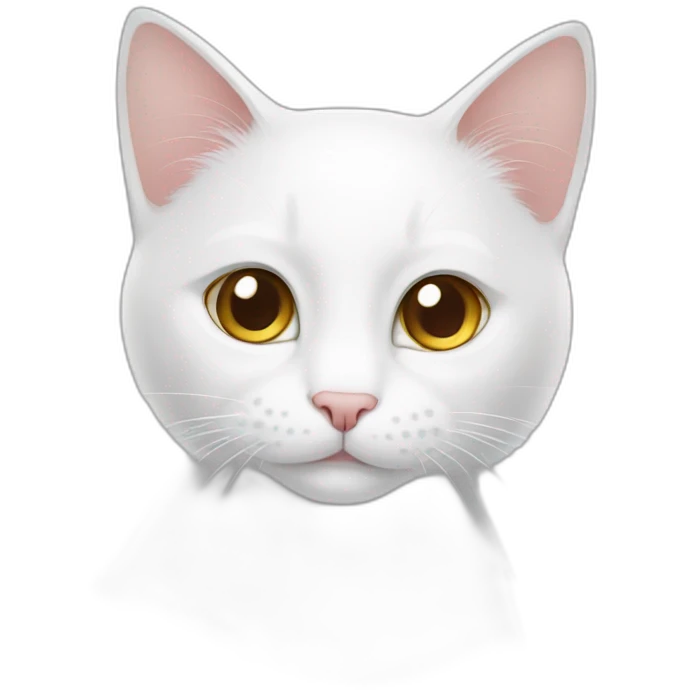 Cute white Turkish cat emoji