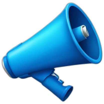 blue megaphone emoji
