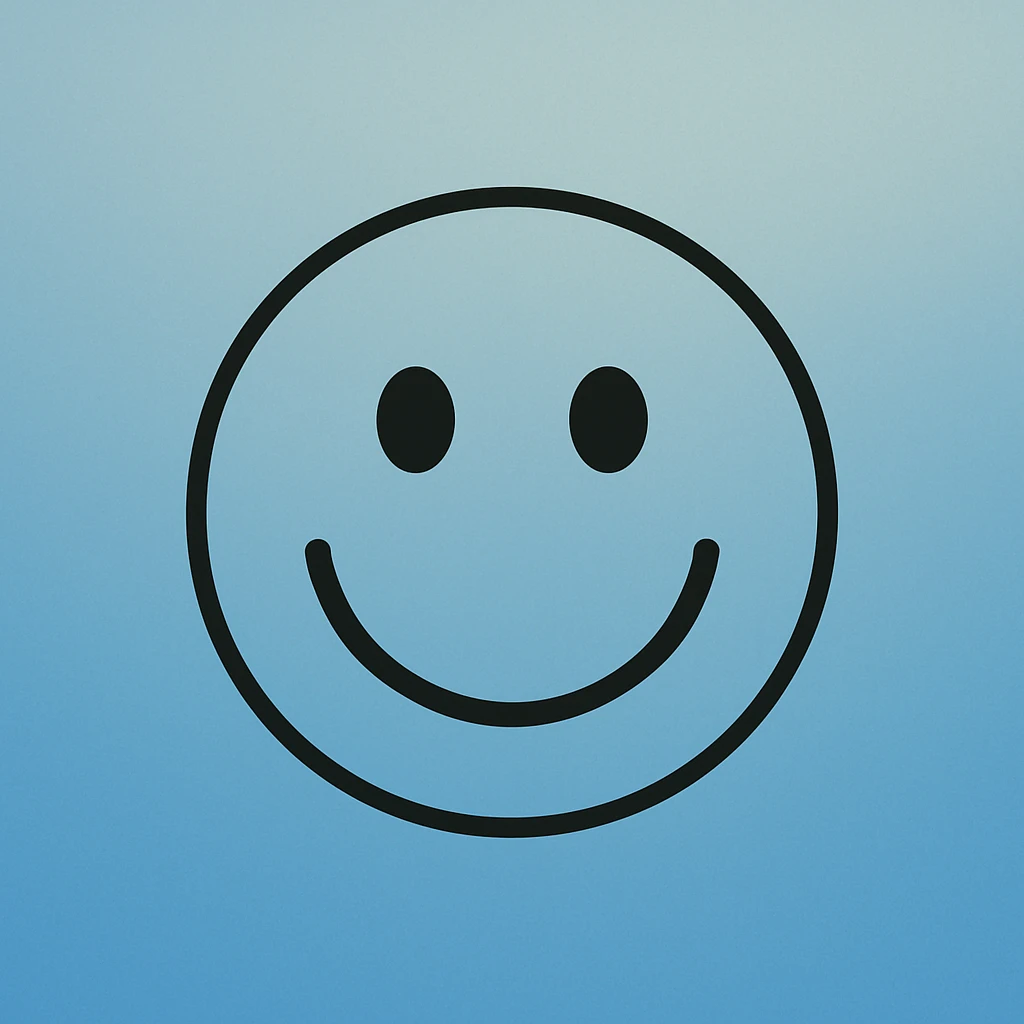 Frame 3: Gradient background with smiley face, subtle blue tint starting, no grid lines yet emoji