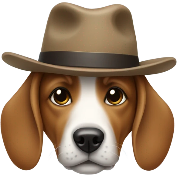 Dog wearing a hat emoji