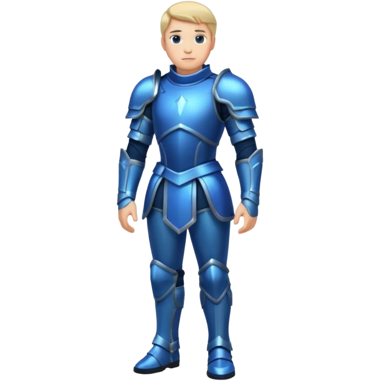 man withall body transparent blue armour emoji