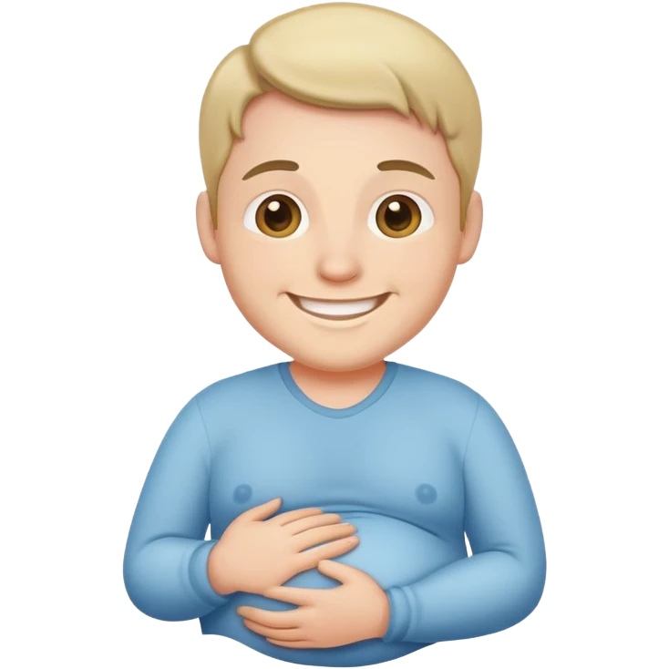 Pregnant man smiling emoji