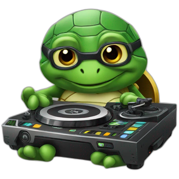 Dj turtle emoji