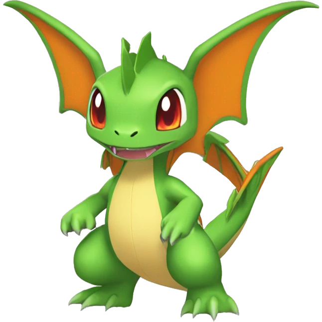 Cool Edgy Chibi Legendary Shiny Fakemon-Pokémon-Flygon-Charizard With Full Body Detailed High Quality emoji