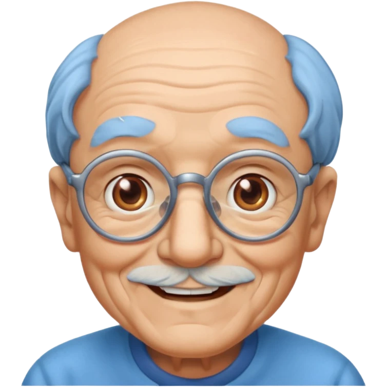 Blue skinned grandpa emoji