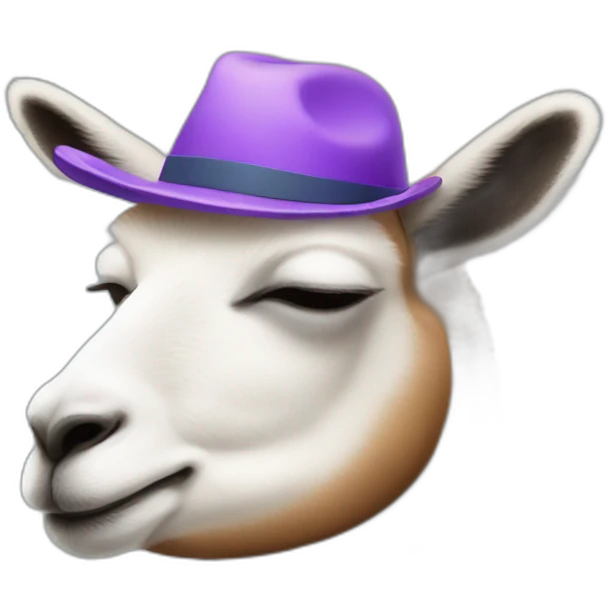 lama's head with a sleeping hat emoji