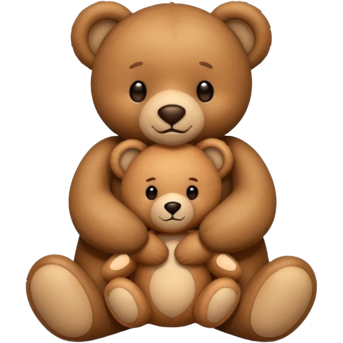 Teddy hugging another teddy emoji