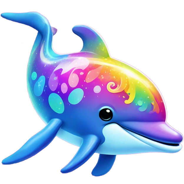 Lisa Frank dolphin emoji