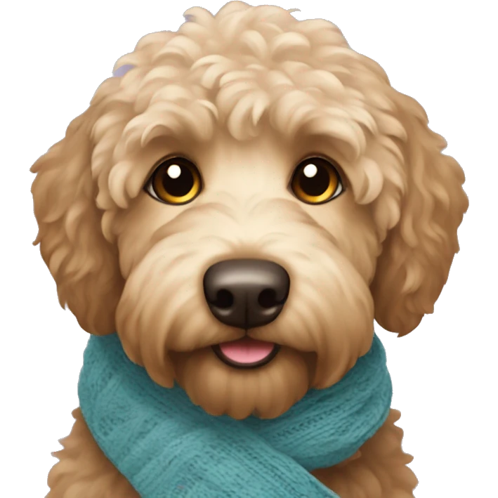 labradoodle-in-the-scarf emoji