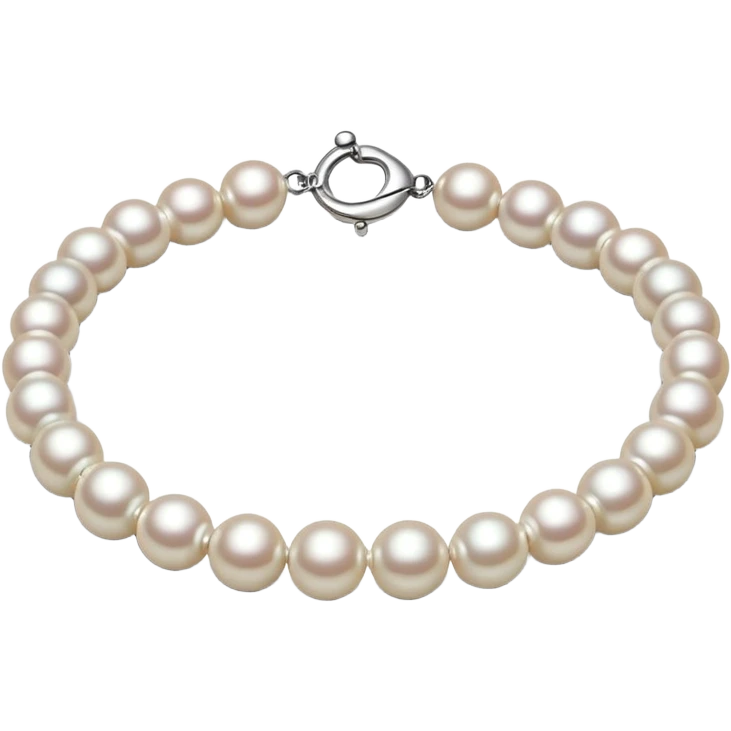 white pearl bracelet, shiny pearls emoji