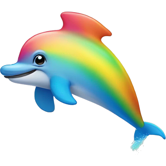 Rainbow dolphin  emoji