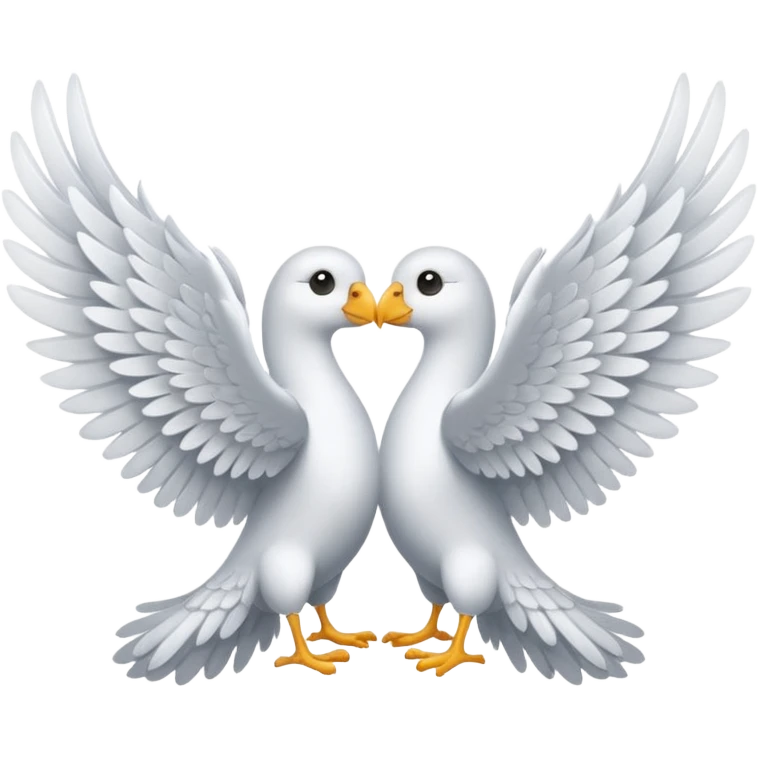 Two white wings together emoji