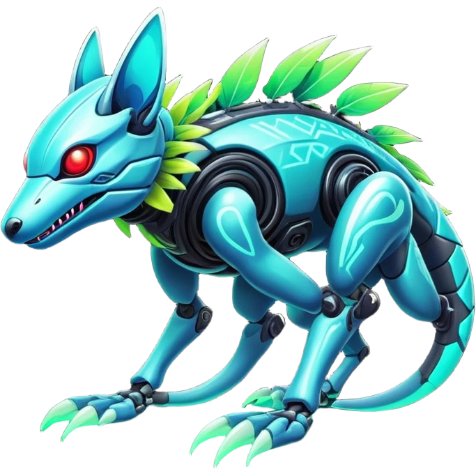  exotic tropical cyber-Protogen-Fakémon-Vernid-creature emoji