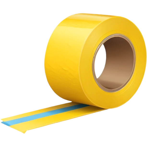 Generate me yellow tape on a roll emoji