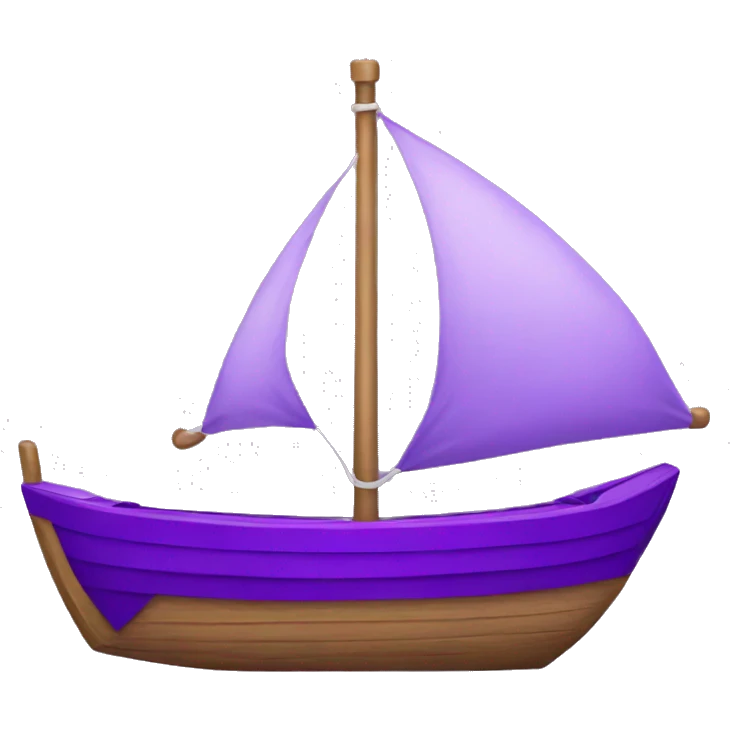 Purple boat emoji