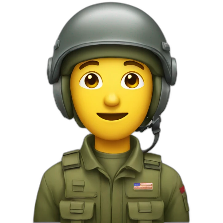 Homme avec un casque militaire emoji