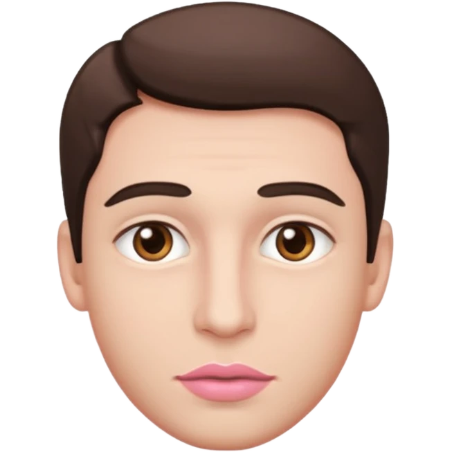 brown eyes lite pink lips men emoji