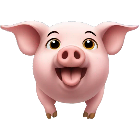 Pig flying over New York  emoji