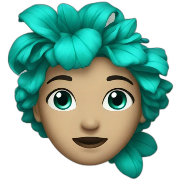 Fleur turquoise emoji