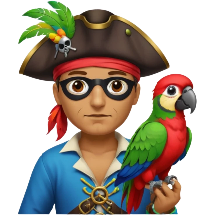 pirate and parrot emoji