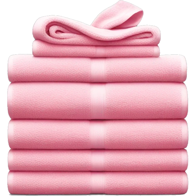 Pink stack of towels  emoji