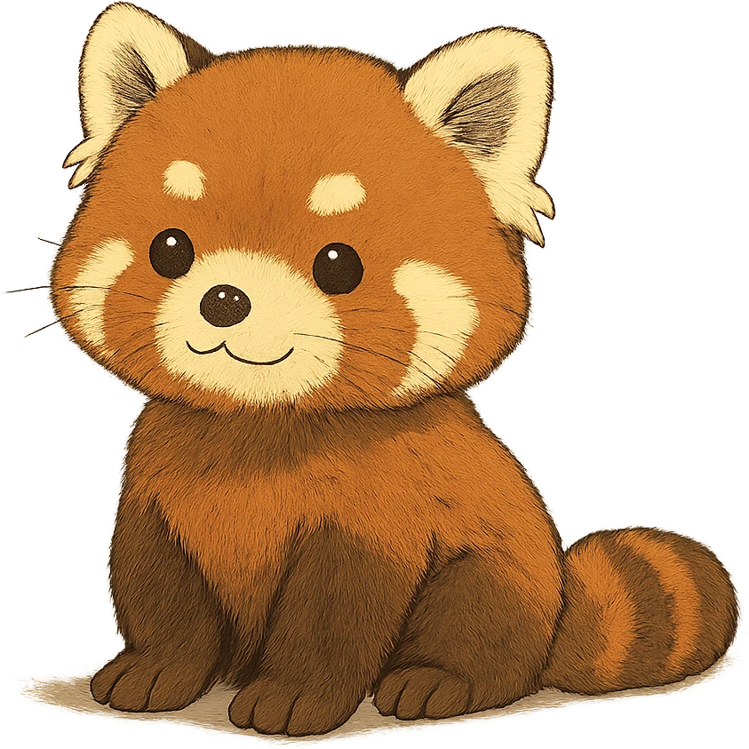 cute baby red panda emoji