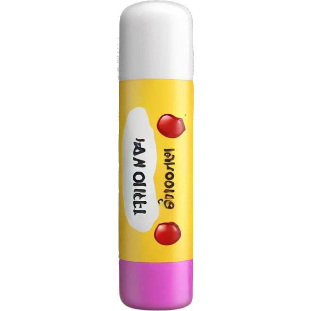 lip balm with label emoji