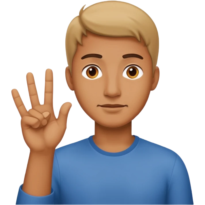 a man making the gesture of not seeing emoji